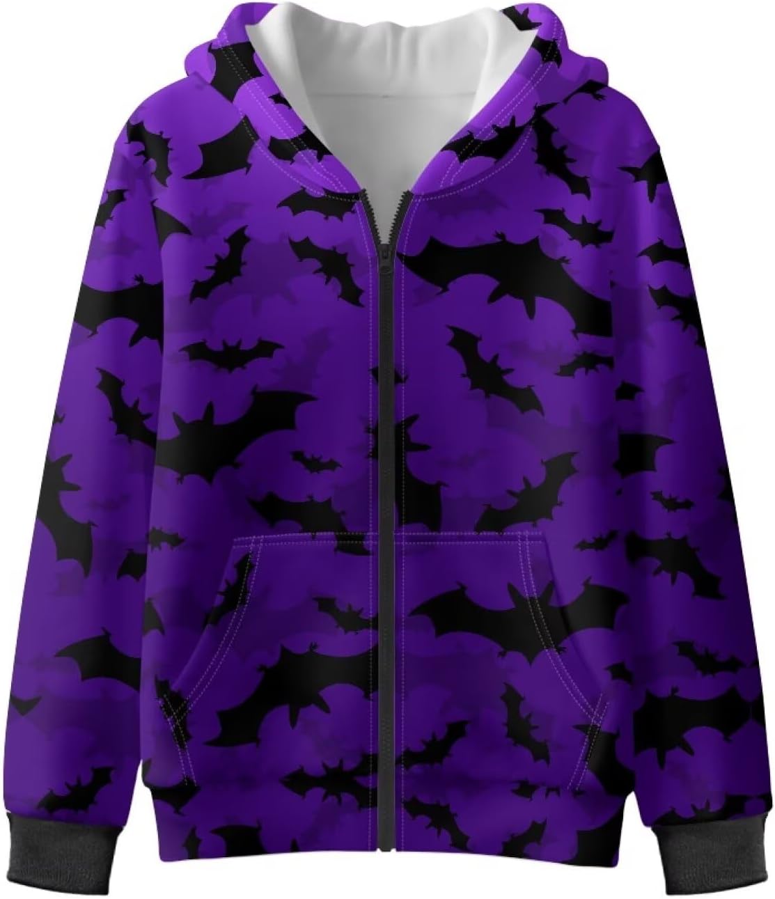 Zip Up Hoodie Girls Boys 6-16Y Soft Hooded Sweatshirt Kids Fall Jackets with Pocket School Clothes