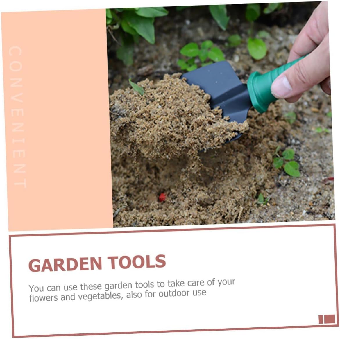 5pcs Gardening Tool Set with Steel Shovel, Rake, Pruning Shears in Portable Toolbox for Outdoor Planting and Flower Care