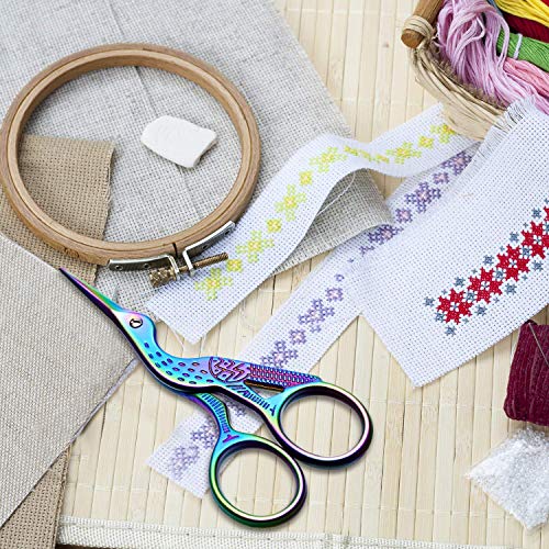 Bigbigjk, 4 forbici da ricamo, in acciaio inox