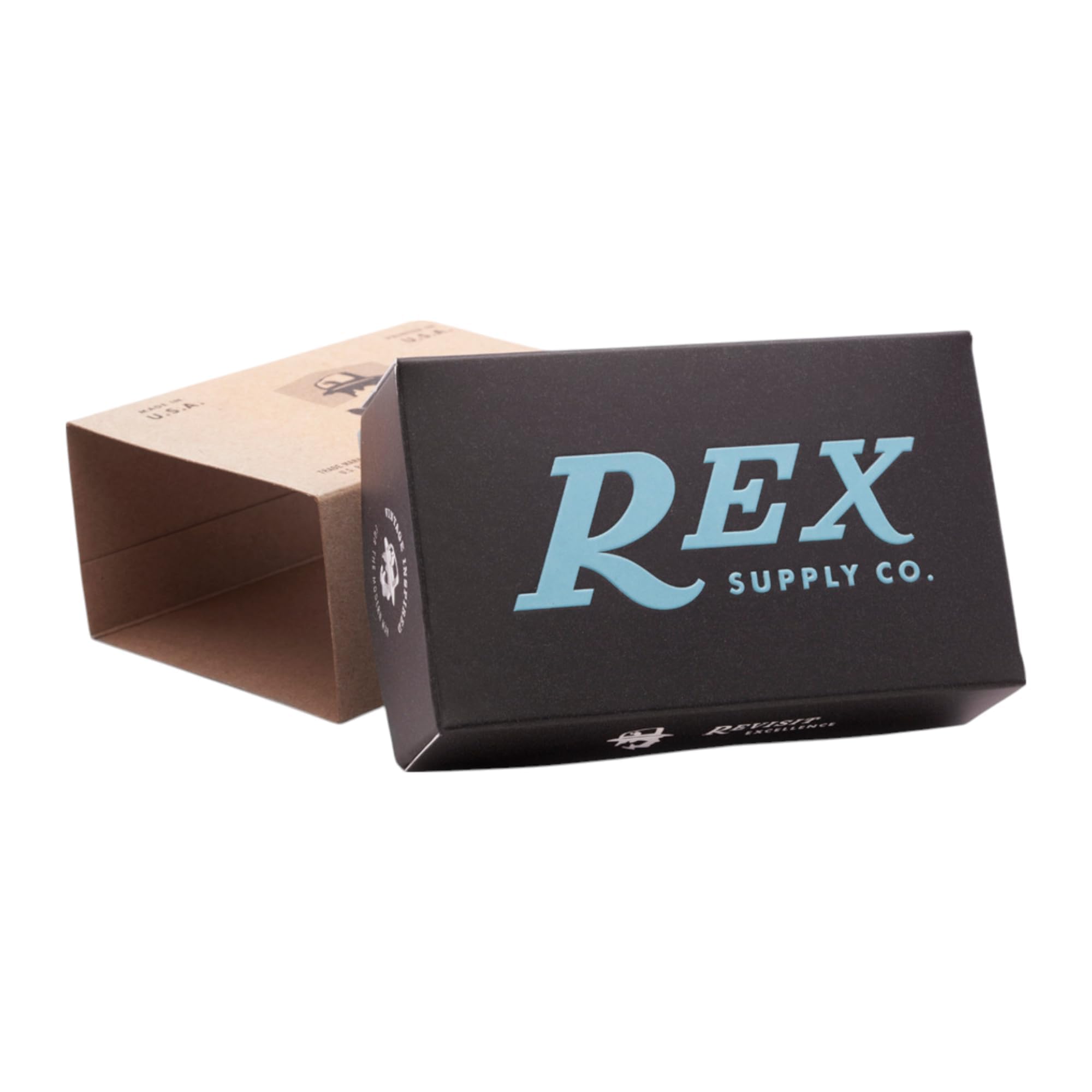 Rex Supply Co. Envoy XL Rasierhobel aus Edelstahl mit Doppelklinge–3-teiliger Rasierer mit langem Griff | Hochwertiger Nassrasierer mit fester Klinge für Männer | Sanfte, bequeme und gründliche Rasur