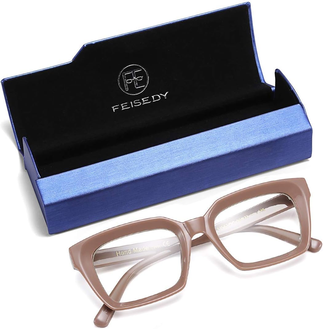 FEISEDY Glasses Frame Womens, Square Thick Eyeglasses Frame, Classic Eyewear for Men B2461 As is Shown 50 Millimeters image 7 of 7 B07KVT52T6