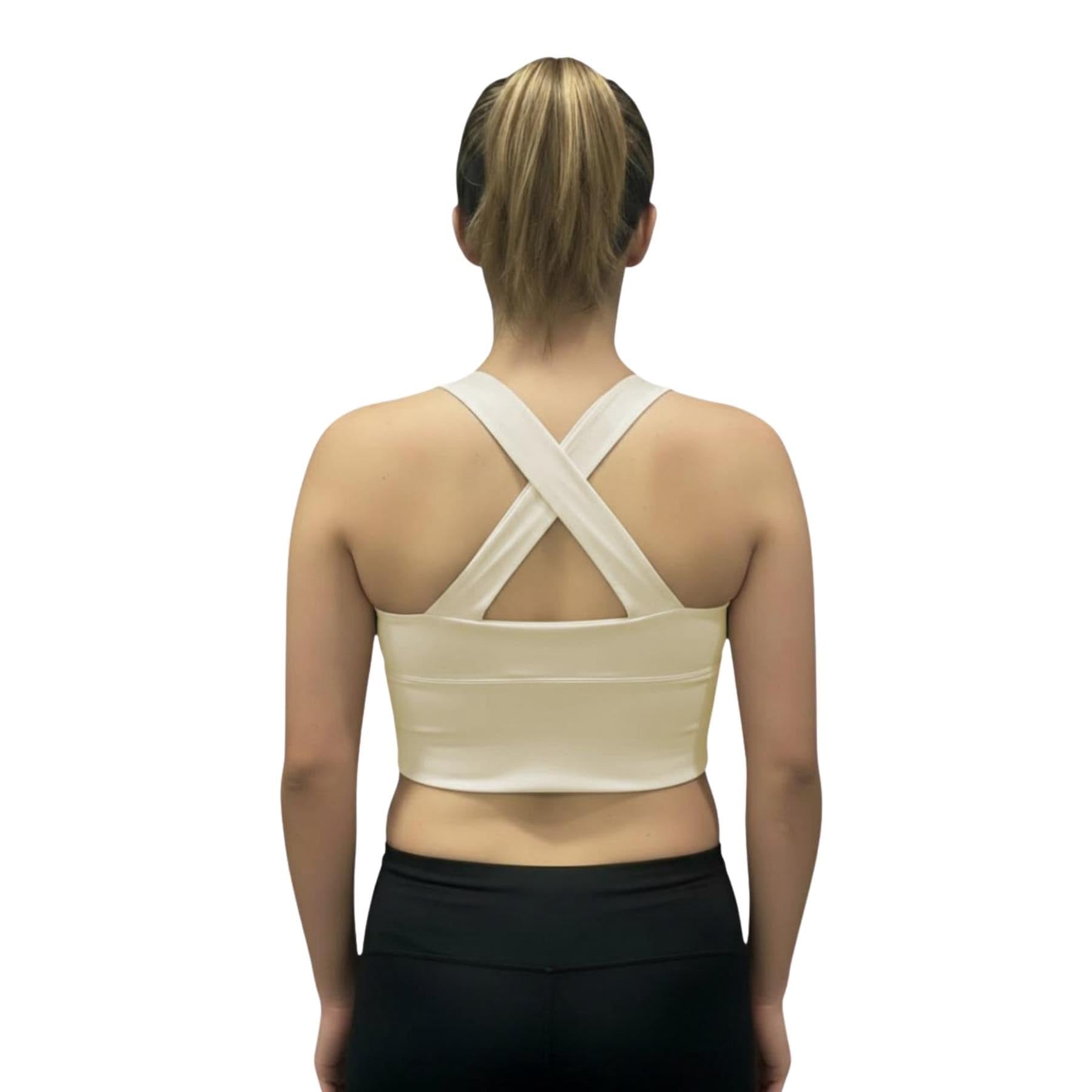 janisramone® Reggiseni sportivi da donna ad alto impatto con cerniera frontale, spalline elastiche incrociate posteriori con cuscinetti rimovibili, top corto da palestra, reggiseni da donna, reggiseno