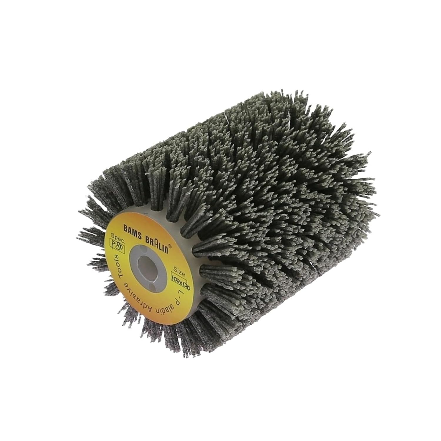 1 pcs 100 * 120 * 13mm Abrasives Nylon Wire Brush Wheel for 9741 Wheel Sander Furniture Metal Polishing Grinding(P120)