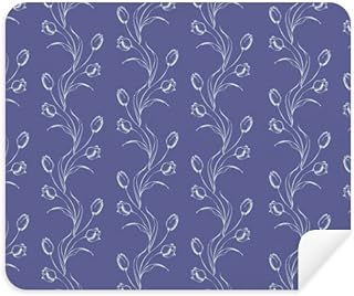 Hand Painted Tulip White Flower Cleaning Cloth Screen Cleaner 2pcs Suede Fabric