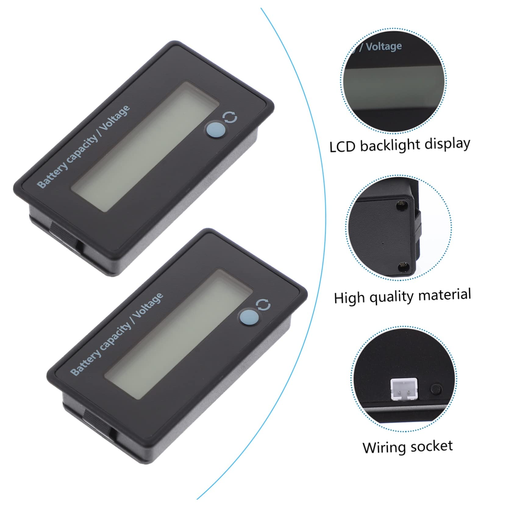 6pezzi Lcd Monitor Della Capacità Della Batteria Per Veicoli Tester Di Voltaggio Con Retroilluminazione Strumento Affidabile Per Batterie Al e Litio
