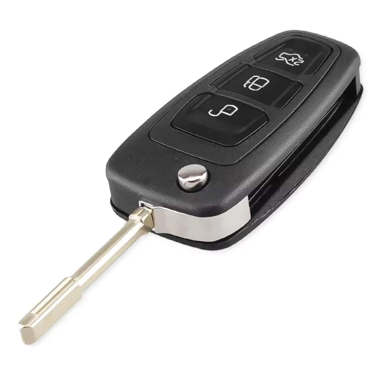 Kompatibel Mit Ford Für Mondeo 2012 2013 2014 2015 2016 2017 2018 2 Stück 3 Tasten Klappbares Fernschlüsselgehäuse Autoschlüsselabdeckung HU101(FO21)