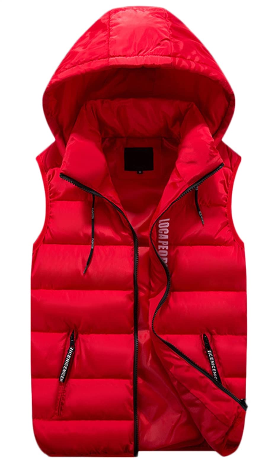 GIBZ Chalecos Caballero Gilet Chaleco Acolchado Chaqueta Calentadora Ligera Invierno Chaleco Cuello Elevado Chaqueta sin Manga