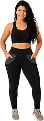 Calça Legging Feminina Grossa Com Bolso Treino Yoga Fitness