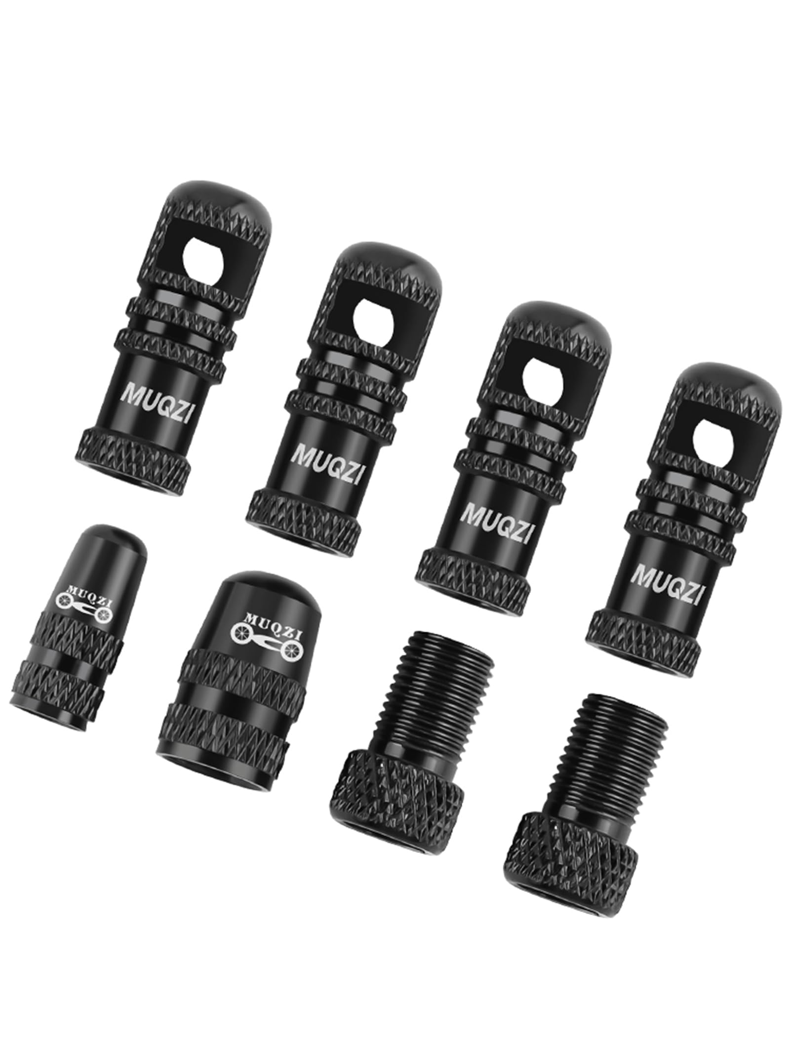 Universal Bicycle Valve Caps and Adapters Set – Durable Aluminum Alloy, Presta & Schrader Compatible (10pcs Sets)