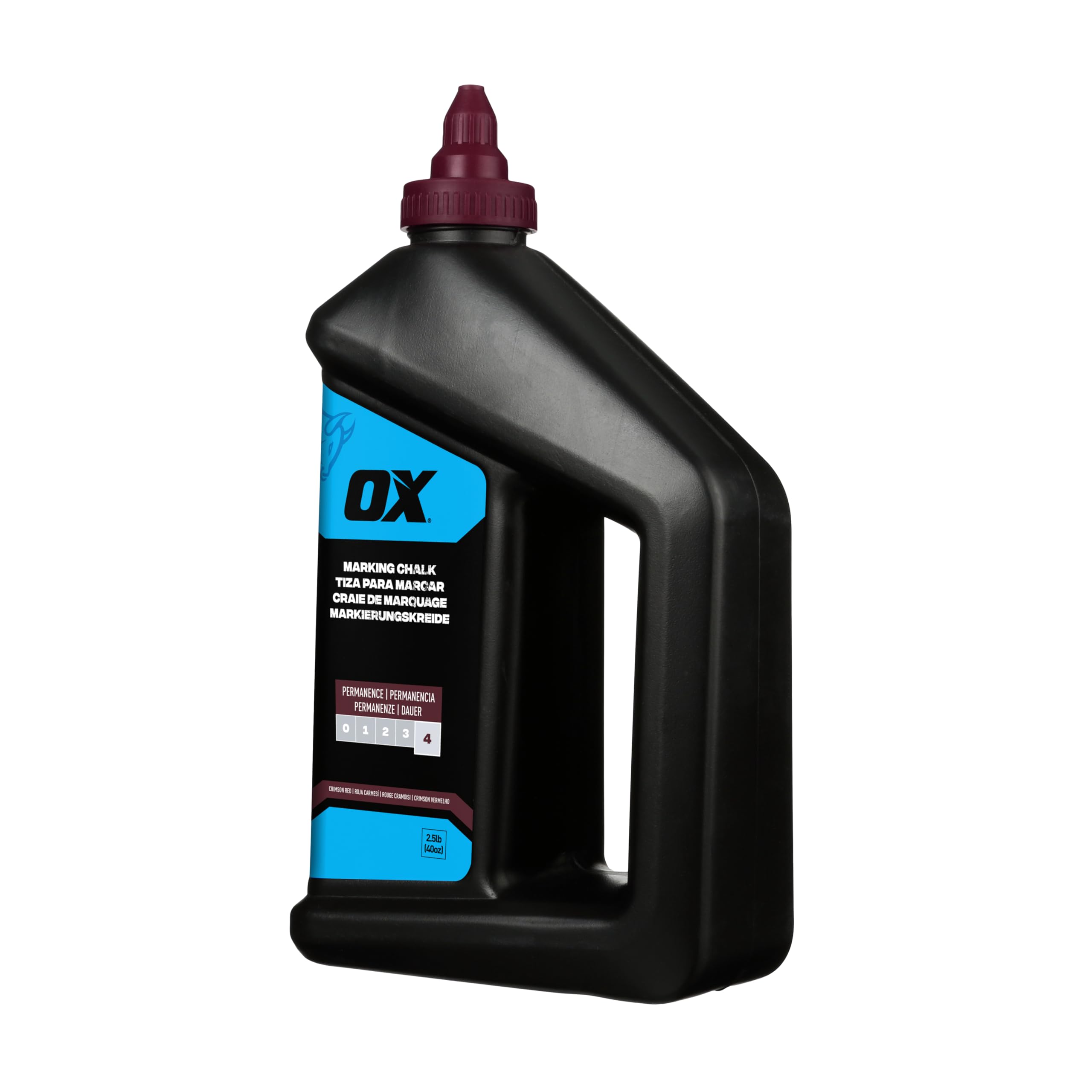 OX Chalk Line Powder Red 2.5 lbs - Permanent Chalk Refill