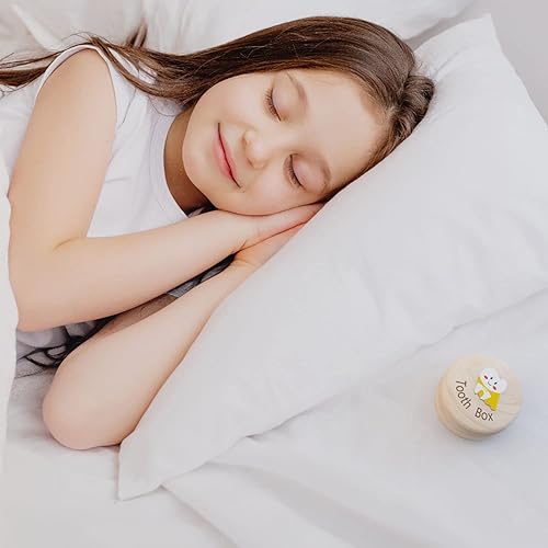 Miniatura 12 de Azbuk Caja de hadas de dientes para niñas con bolsa de fiary, bonita caja de madera tallada con diente 3D, almacena los dientes perdidos para niños