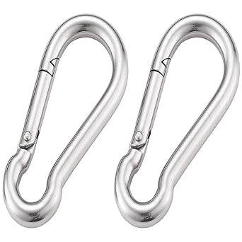 4 Inch Spring Snap Hook 304 Stainless Steel Quick Lock Fastner Hook 2 Pcs