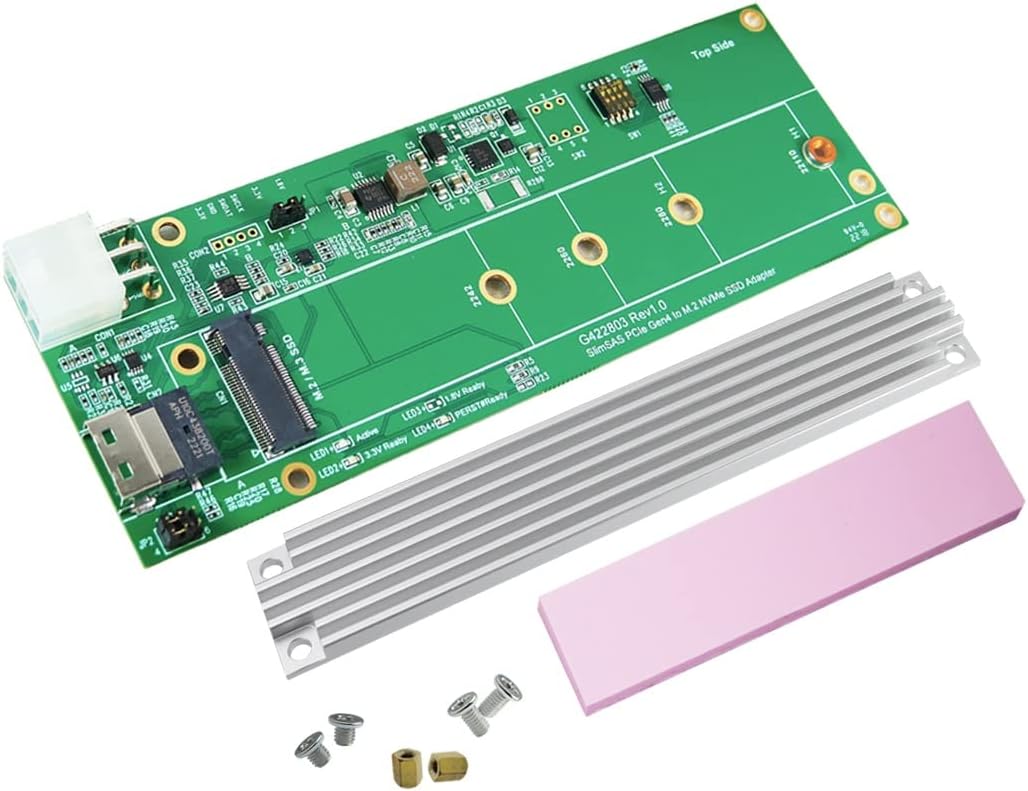 Micro SATA Cables | SlimSAS 4i PCIe 4.0 M.2 NVMe SSD Adapter