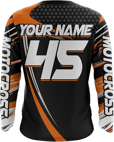 Miniatura 10 de Motocross Racing Jersey UPF30+ Youth Motorcycle Shirt MX Racing Dirt Bike Jersey Off-Road Shirt Kid Men Women XM173