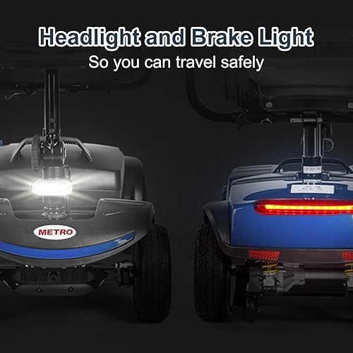 Miniatura 8 de Scooter plegable de movilidad para personas mayores, scooter de 4 ruedas para adultos, scooter médico eléctrico compacto para viajes, dispositivo de