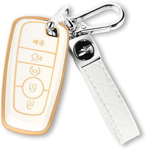 Miniatura 9 de Funda para llavero Ford con llavero, funda de TPU suave protección completa para Ford Explorer Fusion Escape Edge Expedition F150 F250 F350 F450