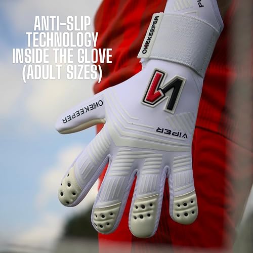 Miniatura 10 de Viper Gold - Guantes de portero de nivel profesional para niños, jóvenes y adultos, guantes de portero de fútbol GK, látex de contacto de 0.138 in,
