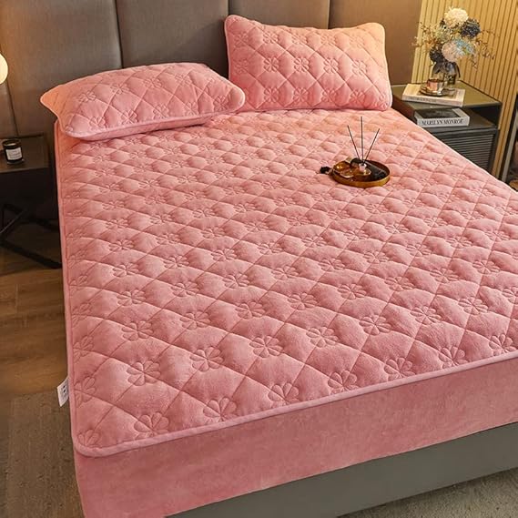 Daenlujec Bottom Sheets for Queen Size King Size,Solid