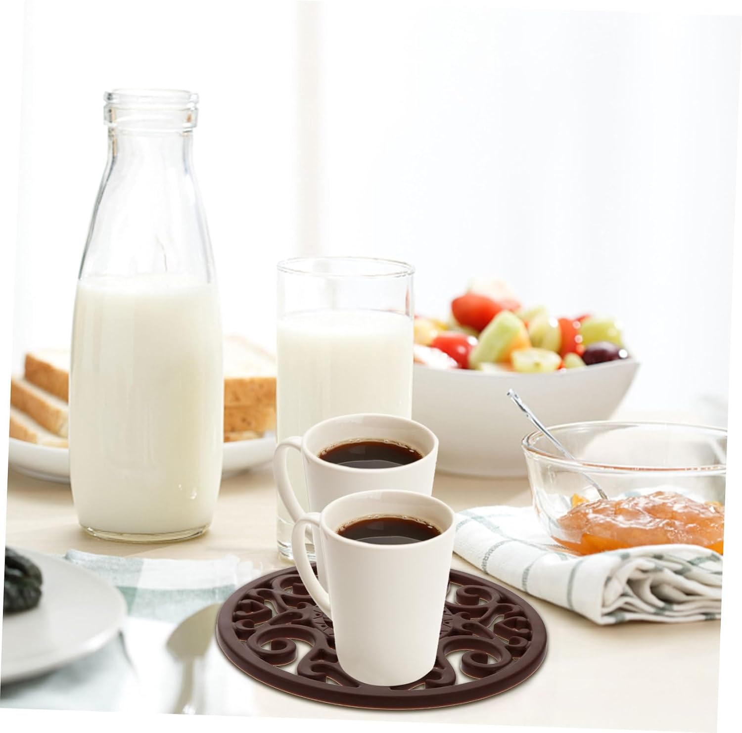 2pcs Insulated Teapot Mat Heat Insulation Scald Pads Non-Slip Tableware Mats for Kitchen