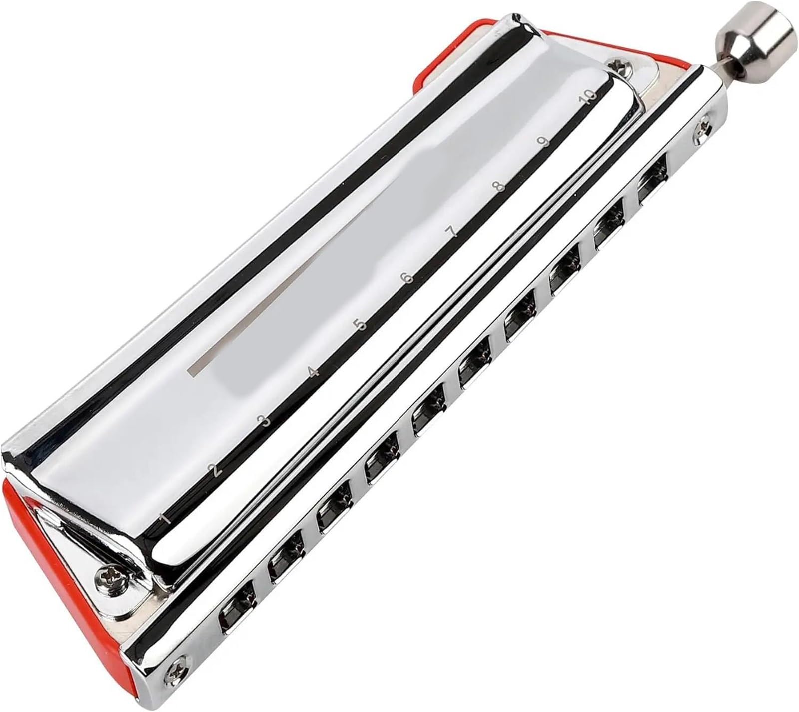Professional Harmonica Harmonica Pour Débutant En Do Majeur 10 Trous Chromatique Sans Pistons Avec Étui