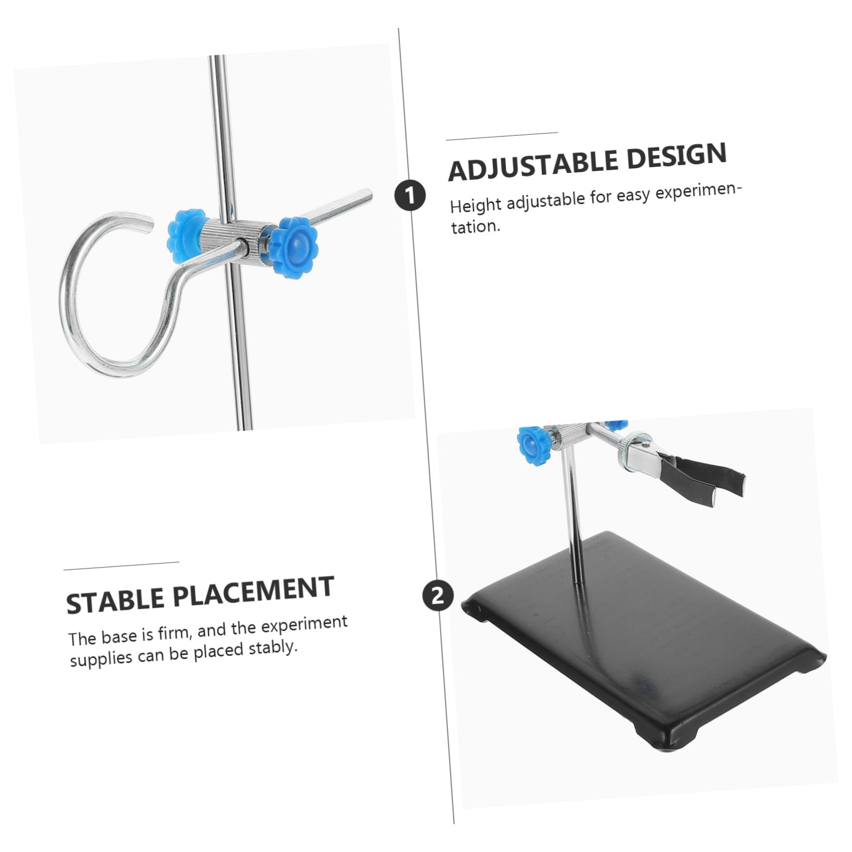 INOOMP Support de Laboratoire Portable Cadre Miniature Plusieurs styles en Fer Antirouille et Robuste de 30 Cm Plusieurs styles pour Expériences Chimiques et Équipement Scientifique