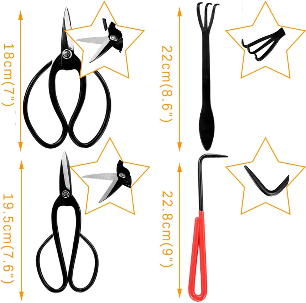 TOP оƒƒERS MOdeush Bonsai Tools and Supplies 10 Piece Indoor Garden Tree Shears Kit,Carbon Steel Scissor Cutter Shear Set Garden Plant Tools (10 Pcs) Exсluѕіvе Dіѕсоunt 50% Prісе MOdeush Bonsai Tools and Supplies 10 Piece Indoor Garden Tree Shears Kit,Carbon Steel Scissor Cutter Shear Set Garden Plant Tools (10 Pcs)