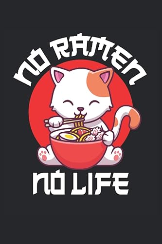 No Ramen No Life Cuaderno rayado cuaderno de escritura diario Libro de tareas ToDo libro de cuentos 15,24 x 22,86 cm aprox. A5 120 páginas. Para ...