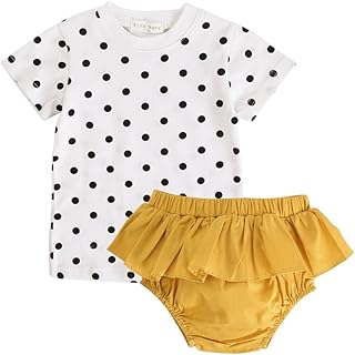 Sanlutoz Recién Nacido Bebé Chicas Algodón Ropa Conjuntos Enrejado Puntos Floral Impreso Bebé Ropa