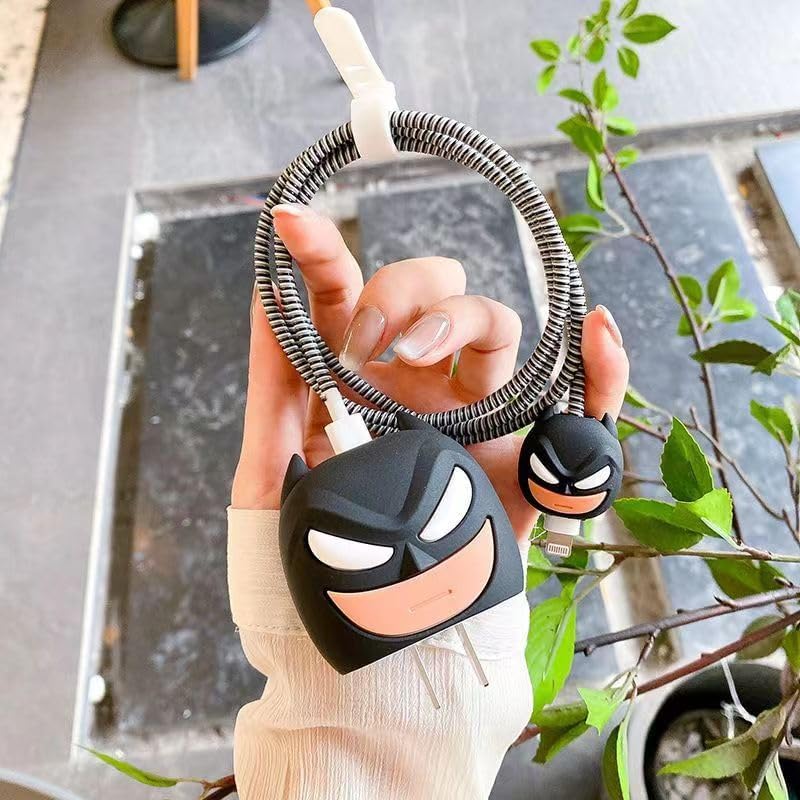 EDNITA 25W Charger Protector for Samsung, Protective Silicone Case Cover 25W Power Adapter Charger with Wire Saver – Pack of 1 (Venom)