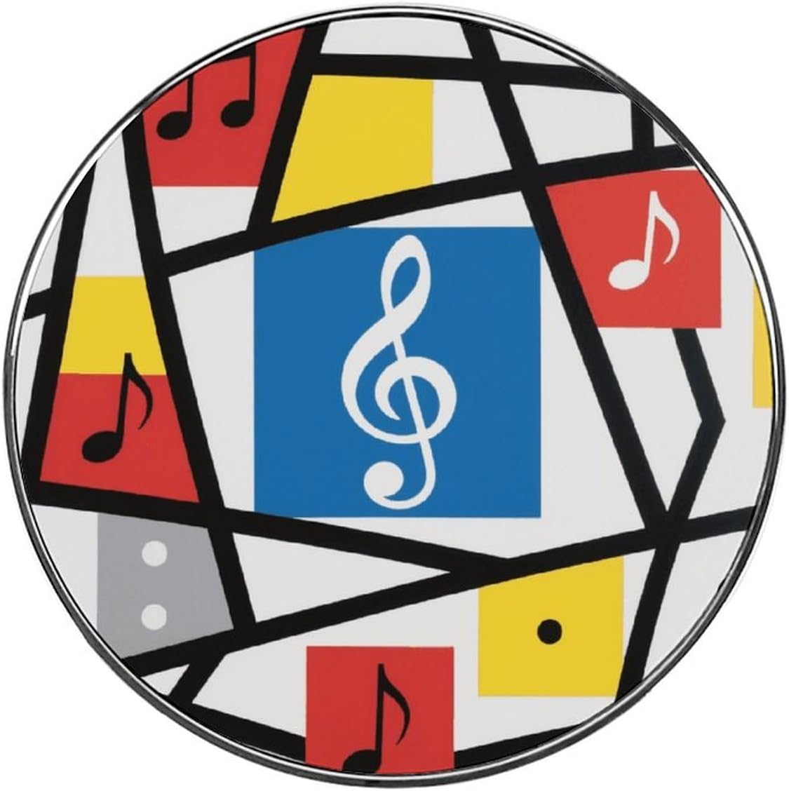 Strong Magnetic Refrigerator Magnets 2 Inch, Music Notes Fridge Magnets Scratch-Resistant Metal Fridge Sticker for Photos, Shopping Lists, Office & Kitchen Use