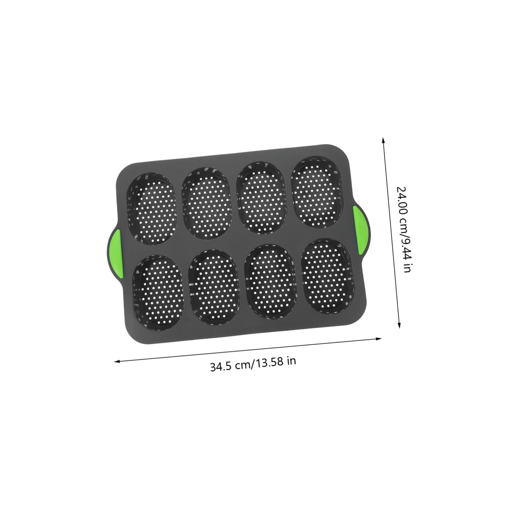 Alipis Molde para Hornear Pan Francés DIY 1 Juego de Silicona Negro | Flexible, Antiadherente y Fácil de Limpiar, Diseño Ventilado, para Cupcakes y Biscuits