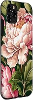 Vista 33 de Funda para iPhone 11 Pro Max con diseño de flores de peonía rosa