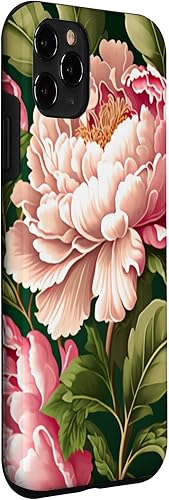 Miniatura 33 de Funda para iPhone 11 Pro Max con diseño de flores de peonía rosa