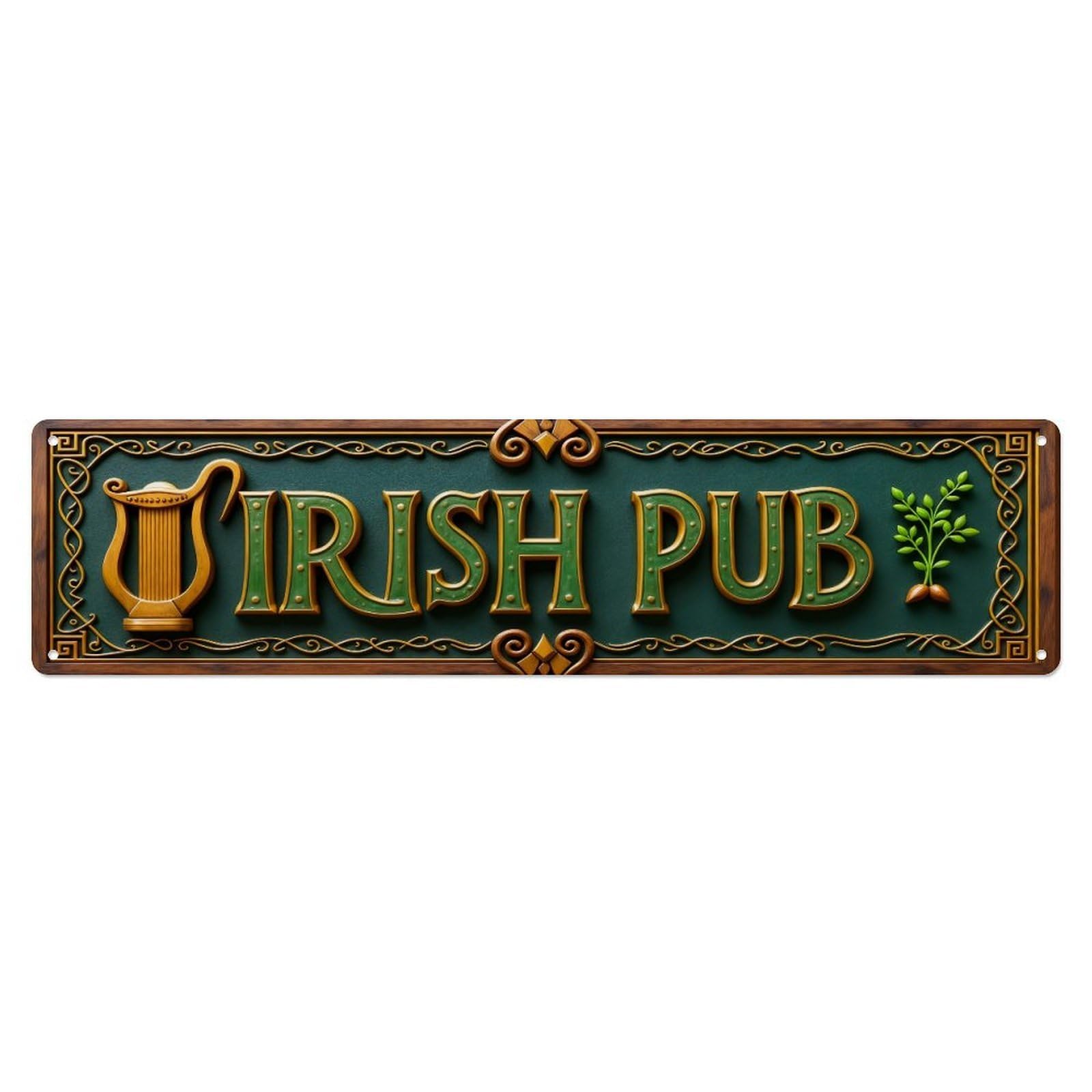 Irish Pub Sign Decorative Pattern Metal Tin Sign Plaque