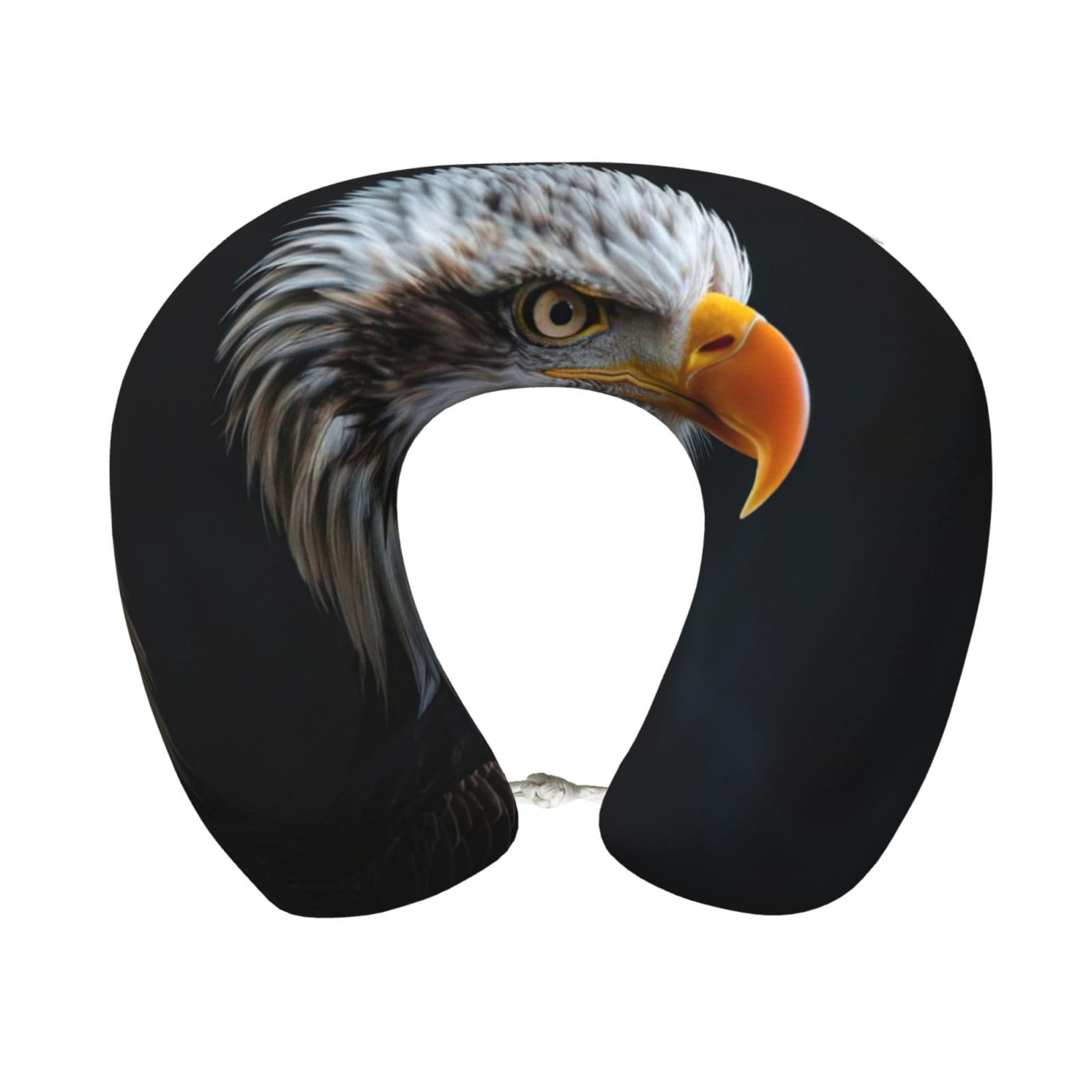 peiyeety Bald Eagle Print Custom U-Shaped Pillow,Memory Foam Cervical Neck Travel Pillow,for Home,Camping,Travelling
