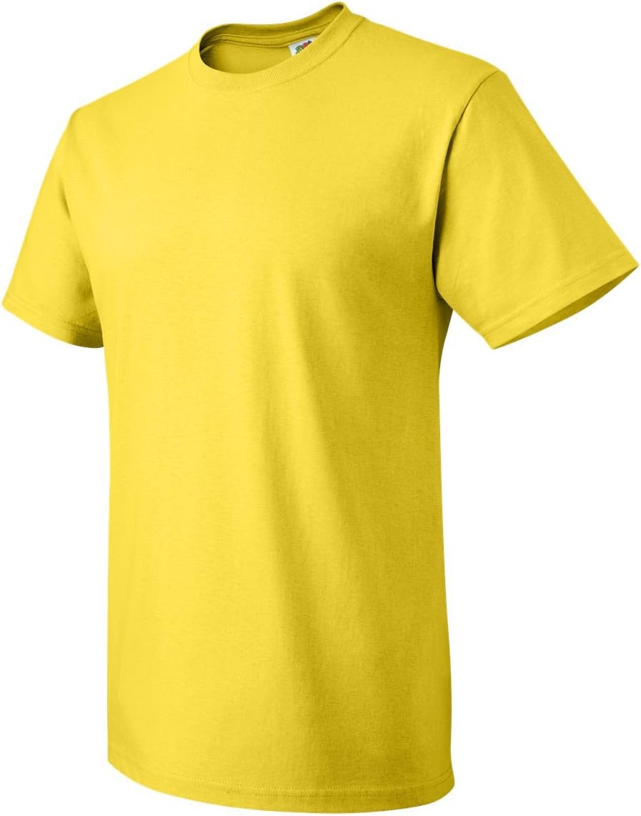 Fruit of the Loom Men's Baseball Classic Short Sleeve T-Shirt XXL Yellow