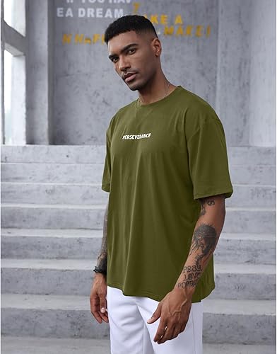 Miniatura 3 de YawYews Camisetas atléticas de moda para hombre, de manga corta, casual, lisas, holgadas, para entrenamiento, gimnasio, ropa de calle