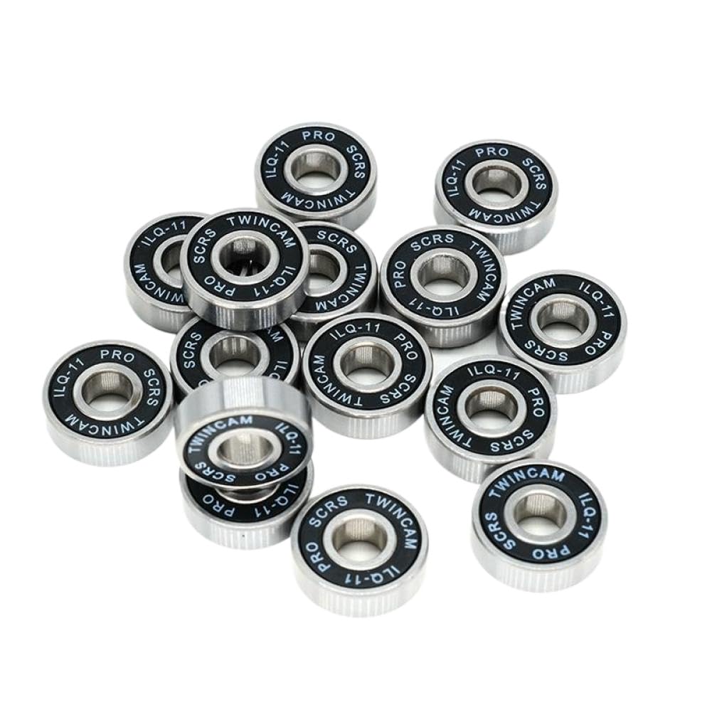 8Pcs Roller Skate Wheel Bearings Deep Groove 608RS ABEC-11 Miniature Ball Bearings Steel Bearing Compatible with Skateboard