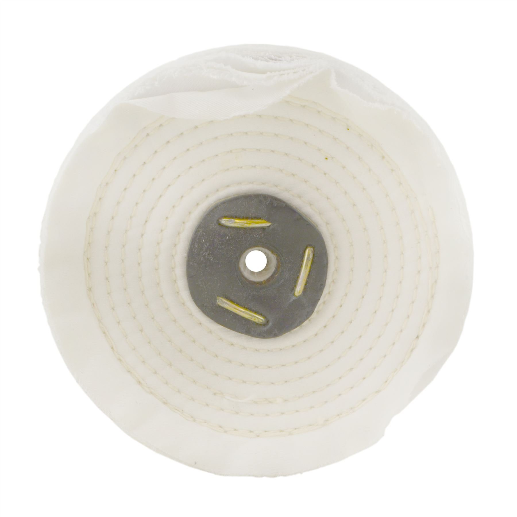 White Close Stitched Metal Polishing Buffing Mop 6