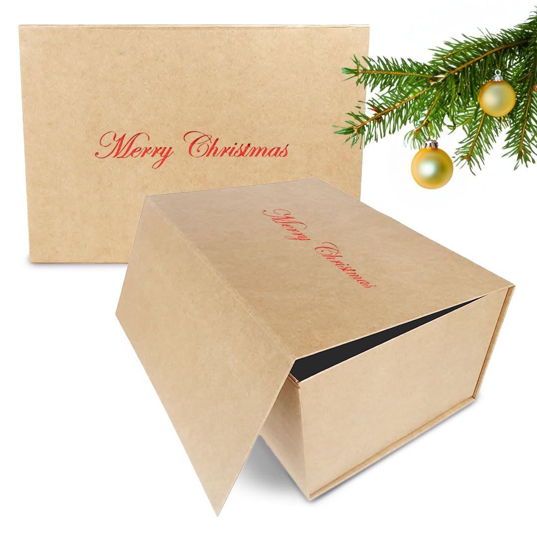 Verpackungswelt Geschenk-Box Weihnachten (1 Stk.) | 31x22x15 cm | Geschenk-Karton mit Deckel & Magnet-Verschluss für Weihnachtsgeschenke