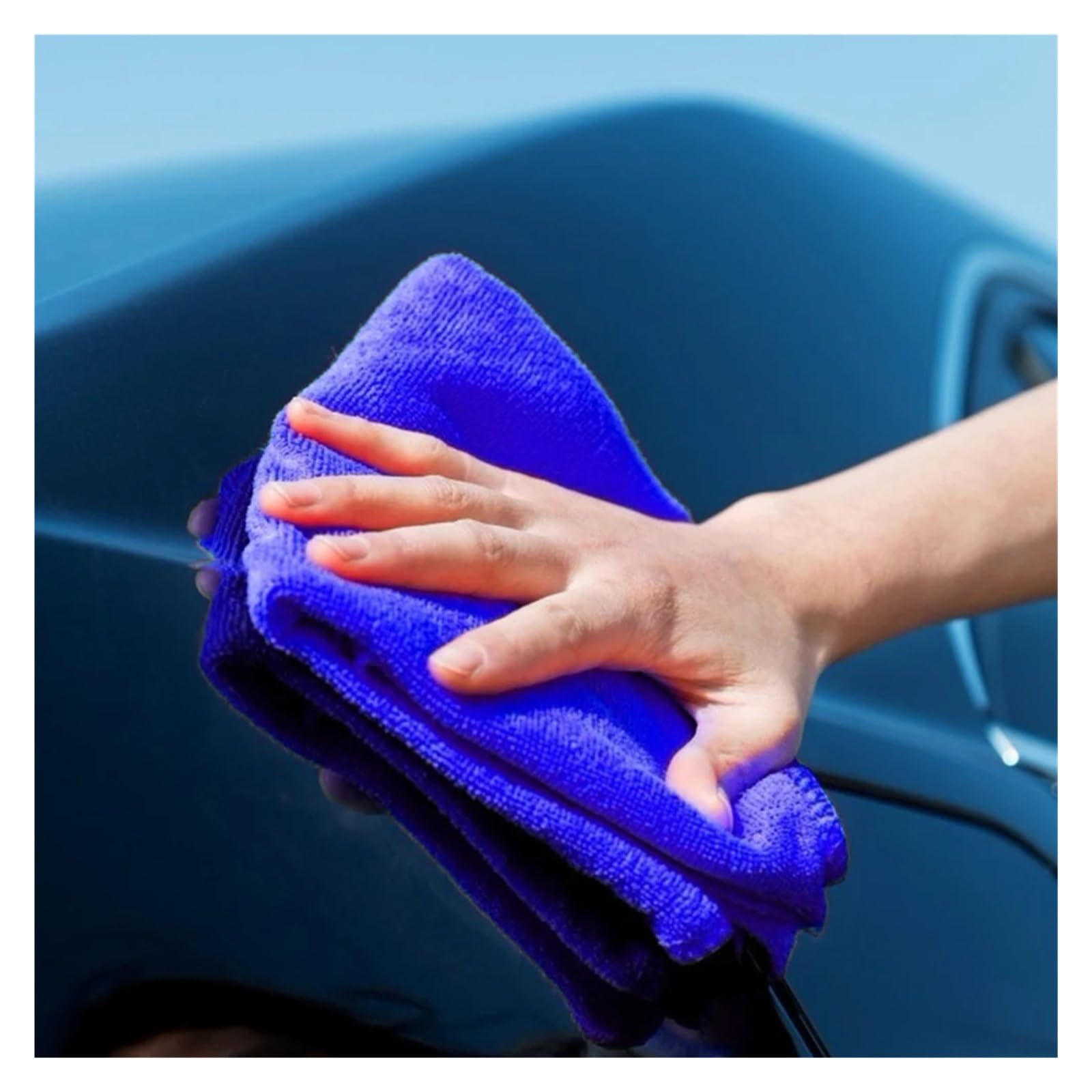 25 50Pcs Microfiber Cleaning Cloths Lint Free Microfiber Cleaning Blue Towel Car Care Detailing Cleaning Polishing Washing Rages — view 4