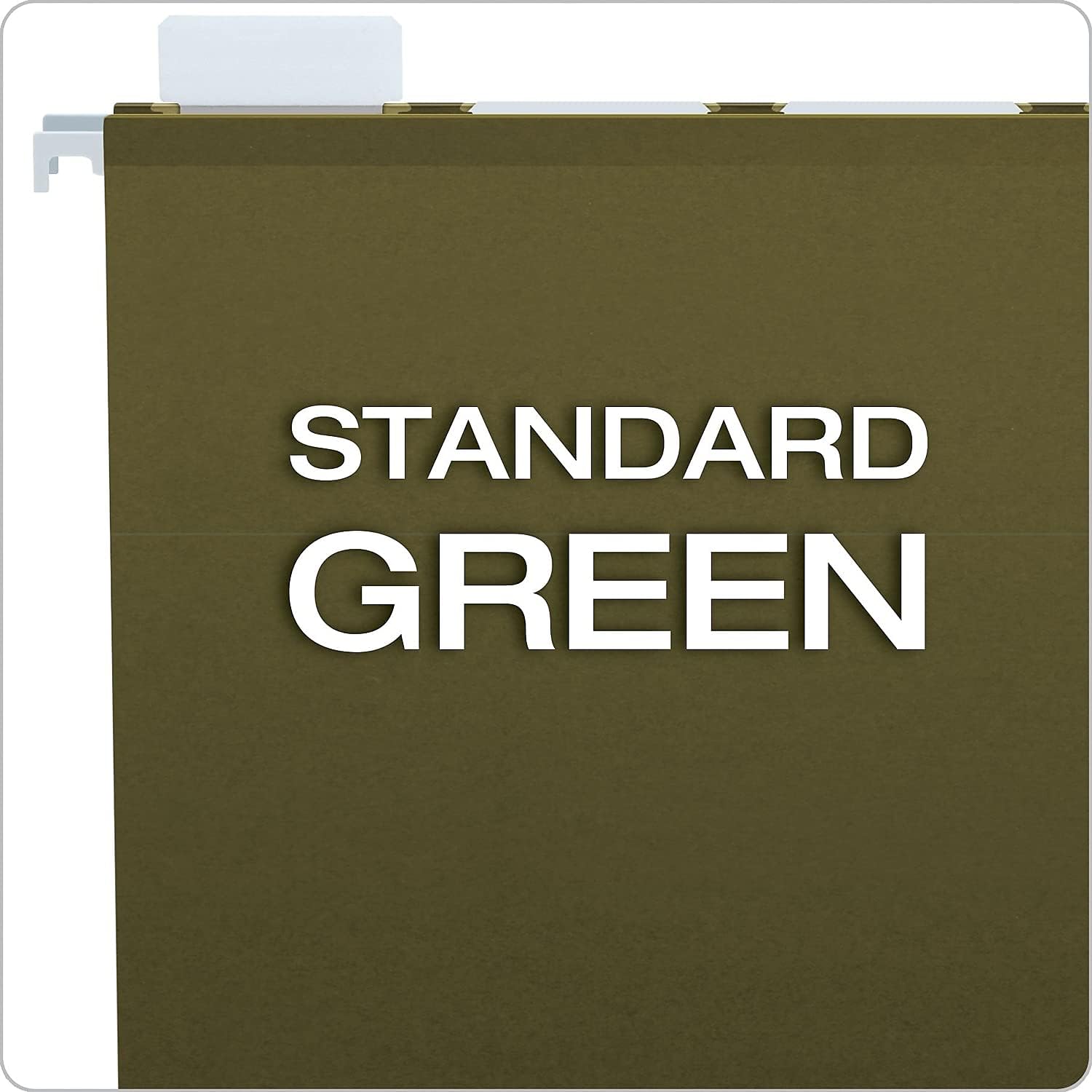 Pendaflex Ready-Tab Reinforced Hanging File Folders, Letter Size, Standard Green, 5 Tab, 25/BX (42590)