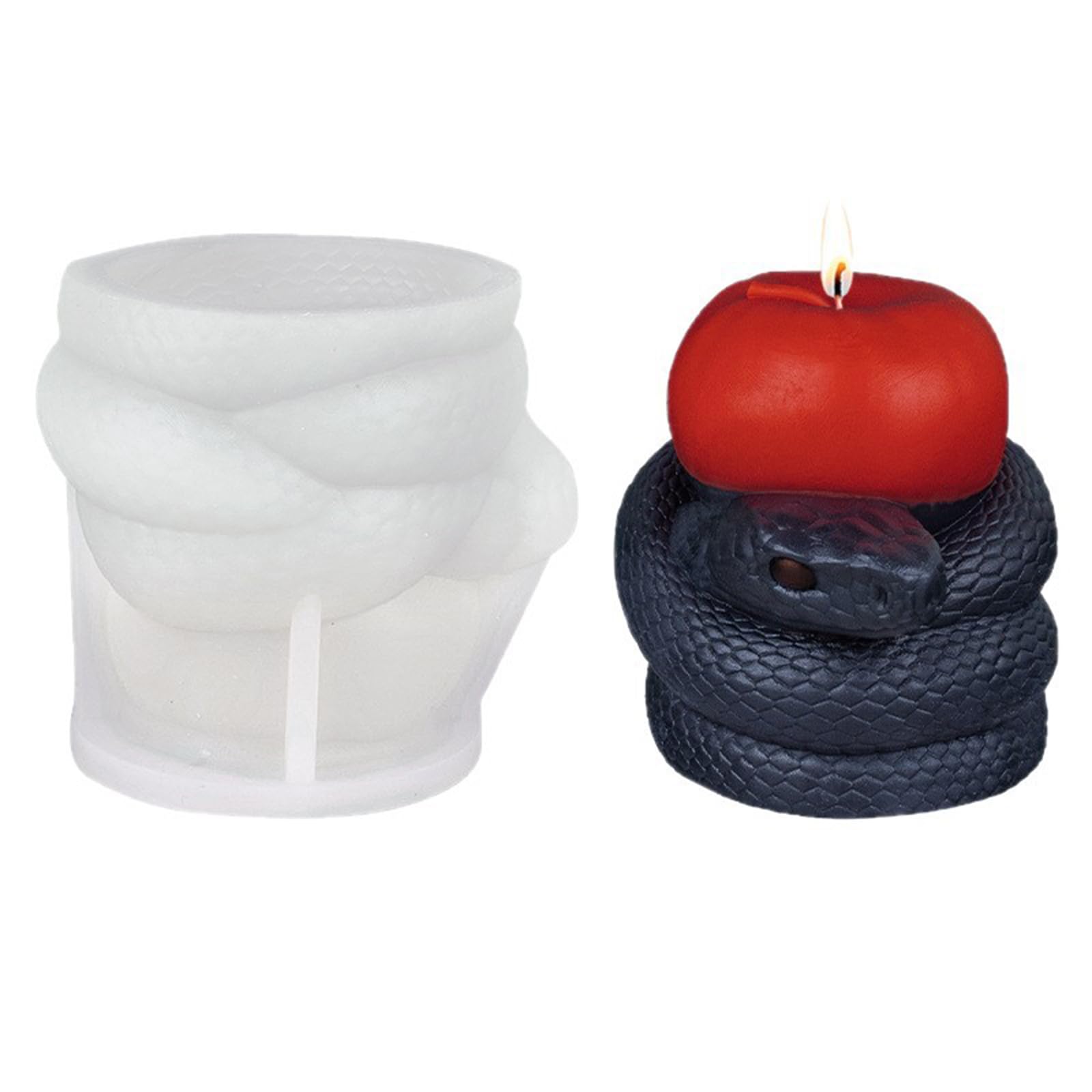 Xjdzineq Snake Heart Molds Casting Silicone Easy Release Plasters Epoxy Resin Castings