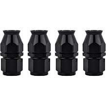 EVIL ENERGY 6AN PTFE Hose End Fitting Straight Black for PTFE Hose Only 4PCS