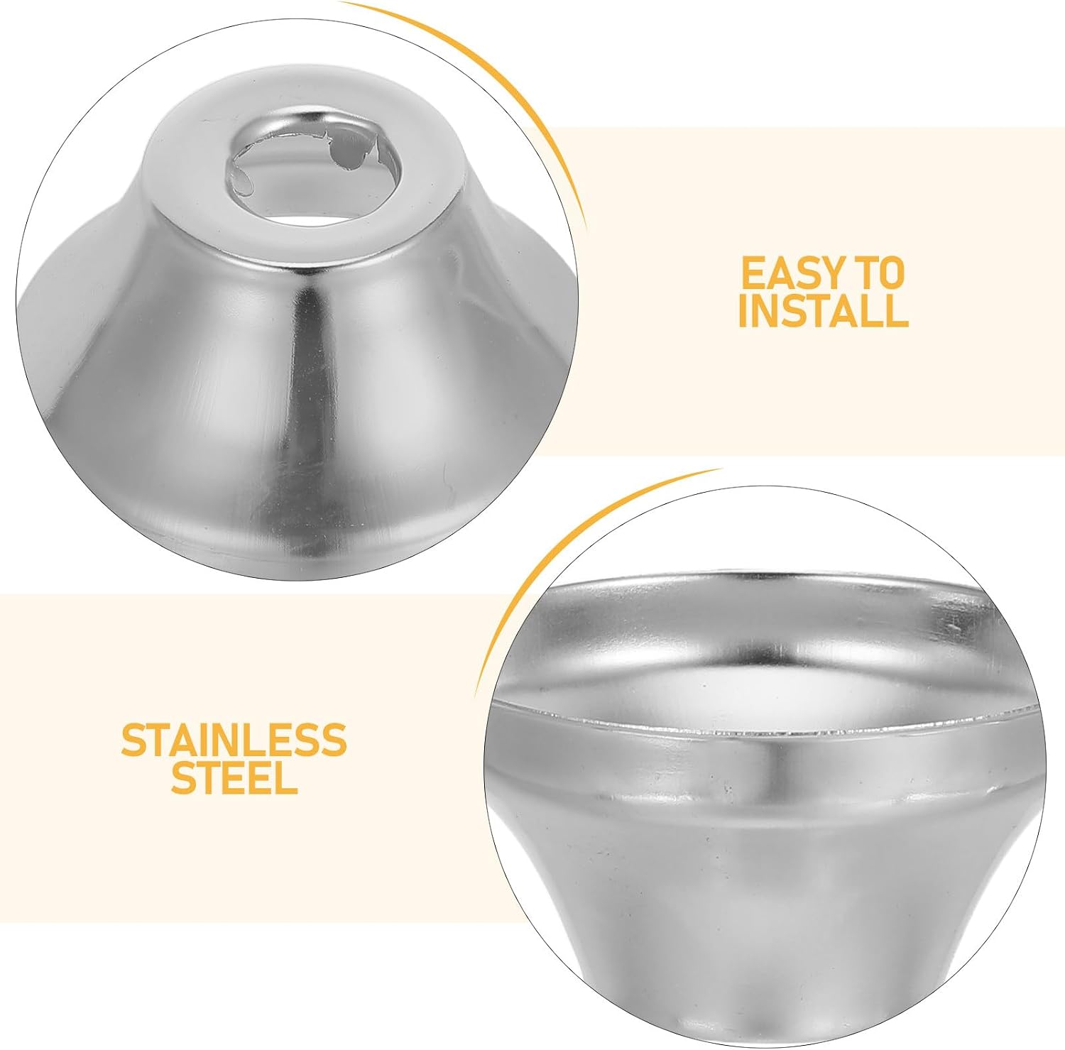 6pcs Shower Arm Flange: Universal Replacement Escutcheon Cover Plate Escutcheon Cover Plate for Shower Head Arm, Easy Install 6x3x2cm/2" x2" x 1"