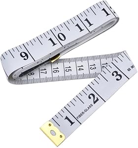 Body Measuring Tape, 1.5m Dual Sided Tape Measure for Body Measuring, Soft Measuring Tape Ruler for Fabric Tailor and Sewing, White