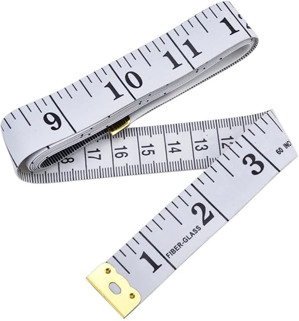 Body Measuring Tape, 1.5m Dual Sided Tape Measure for Body Measuring, Soft Measuring Tape Ruler for Fabric Tailor and Sewing, White
