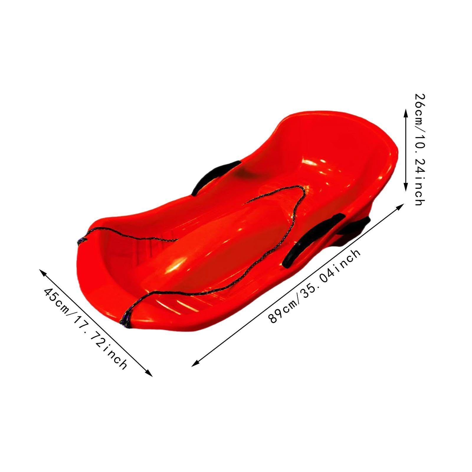 Trineo de Nieve para Niños Sled con Freno Asiento Acolchado Cuerda de Tracción Material PP Adecuado para Deslizamiento en Nieve Juegos Al Aire