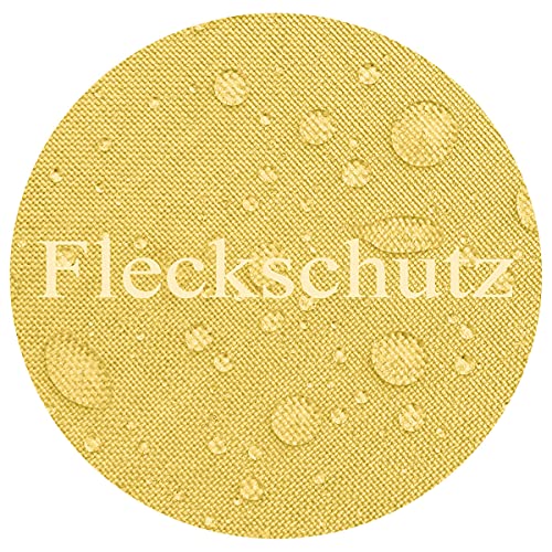 Tischdecke | Gelb - Eckig - 135x200cm | Gartentischdecke | Outdoor-Decke | Lotus-Effekt | Leinen-Optik | Schmutzabweisend – Ansicht 3