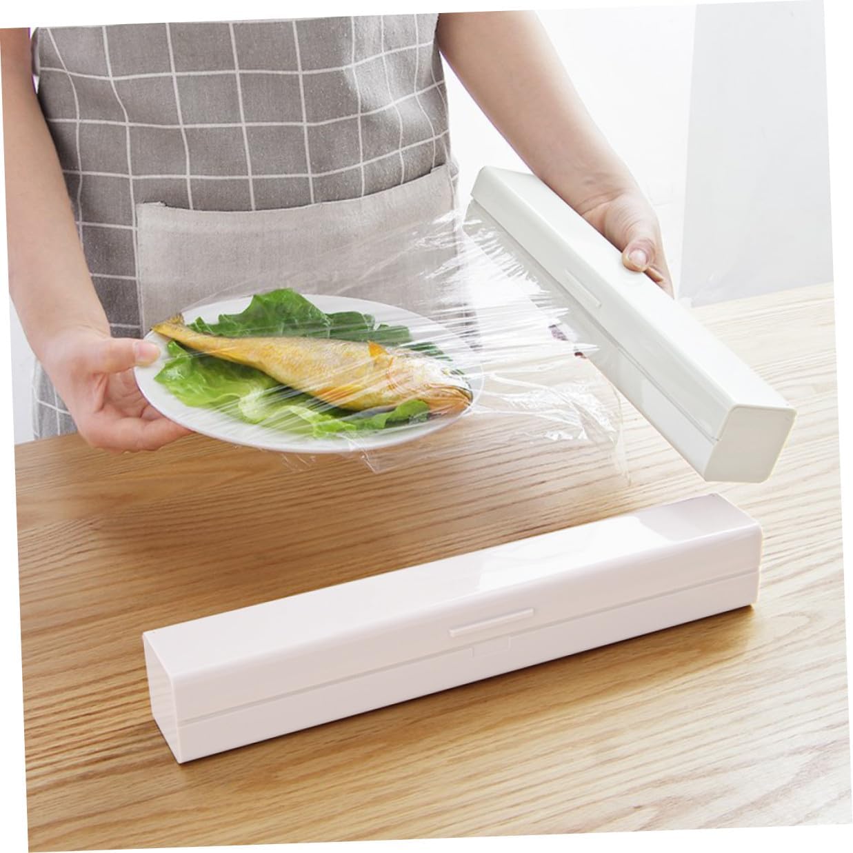 Plastic Wrap Dispenser Box, PP Cutting Case for Neat Cling
